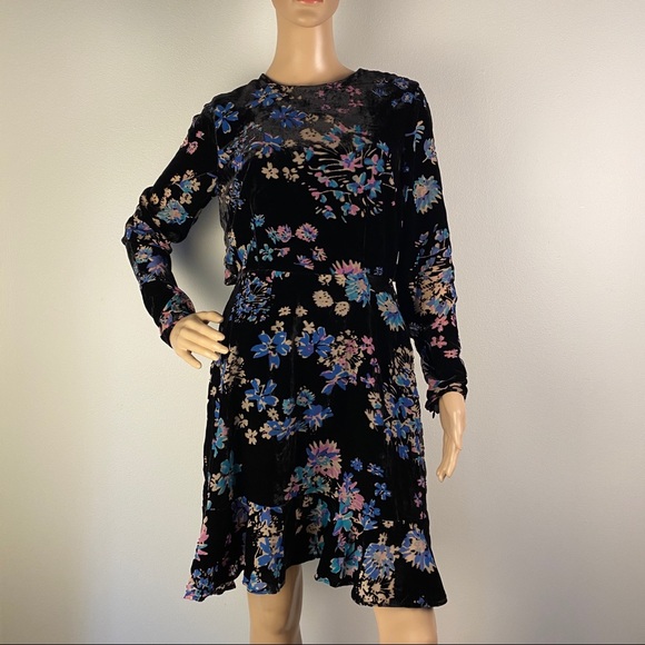 NEW REBECCA MINKOFF VELVET MINI DRESS - Picture 2 of 9